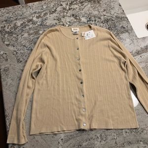 XL Beige cardigan NWT Talbots